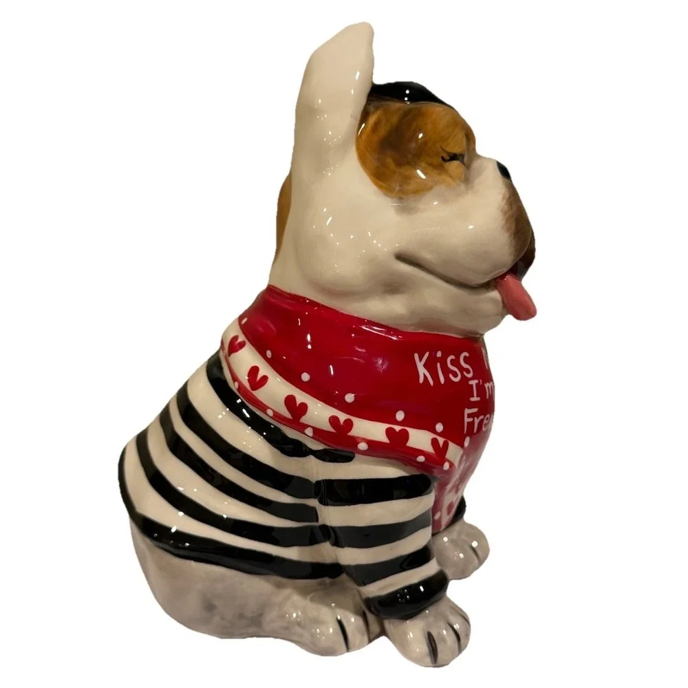 Blue‎ Sky Clayworks Valentine's KISS ME I'M FRENCH Bulldog Figurine 8